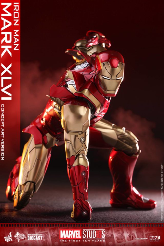 Concept Art Iron Man Hot Toys MMS Die-Cast Figure Punching Ground