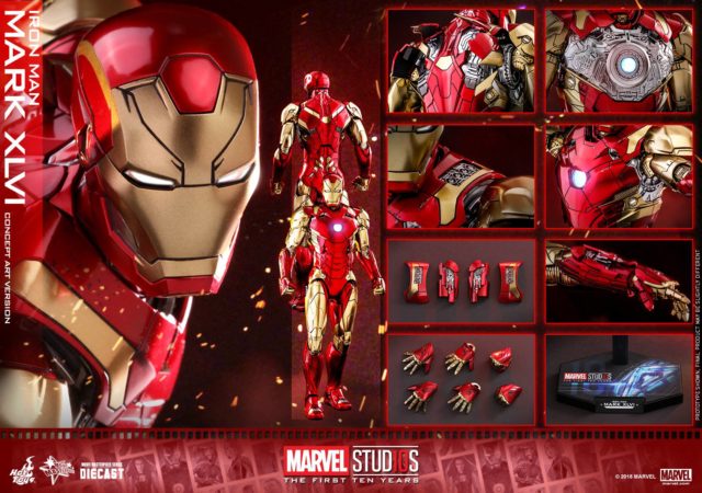 Hot Toys Concept Art Iron Man Mark 46 Figure and Accessories