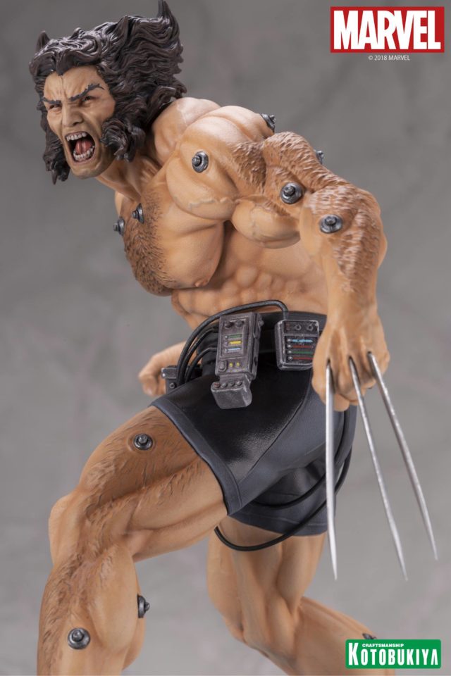Kotobukiya Weapon X Wolverine Statue Unmasked Logan Head