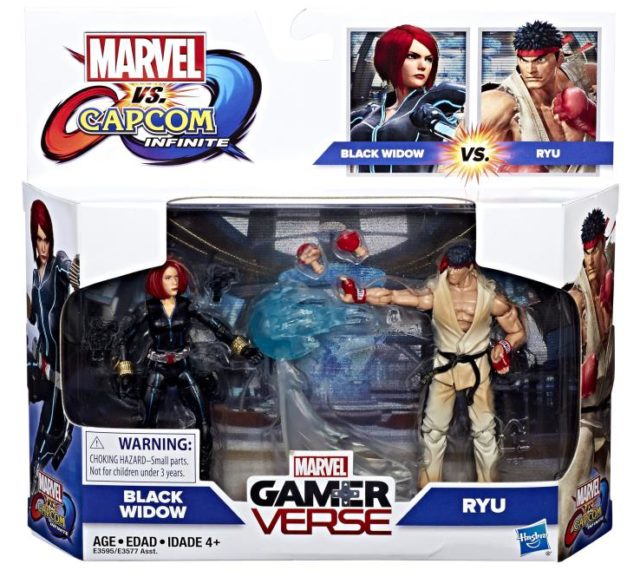 Marvel GamerVerse Ryu vs Black Widow Figures Two Pack Packaged