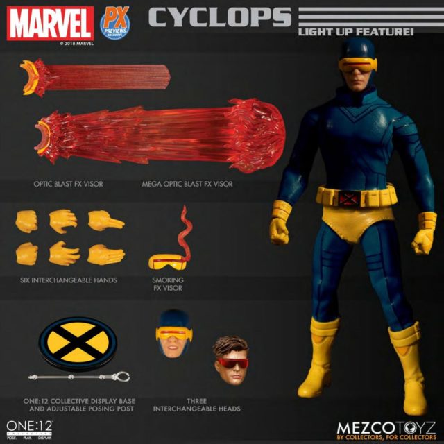 Previews Exclusive Cyclops ONE 12 Collective Figure and Accessories Classic Mezco