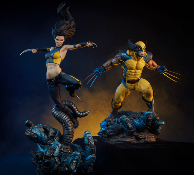 Sideshow Premium Format X-23 and Wolverine Statues