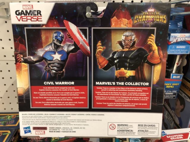 Box Back Hasbro Marvel Contest of Champions Action Figures