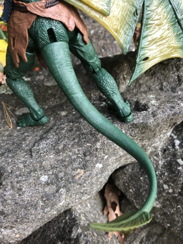 Close-Up of Hasbro Sauron Marvel Legends Figure Tail