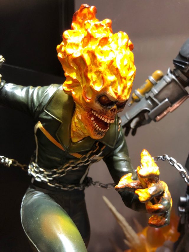 Marvel Milestones Ghost Rider Statue Close-Up