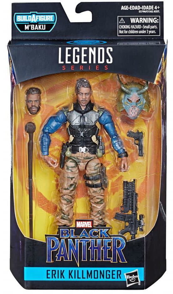 2019 Marvel Legends Killmonger Tactical Figure Packaged with Triceratops Mask