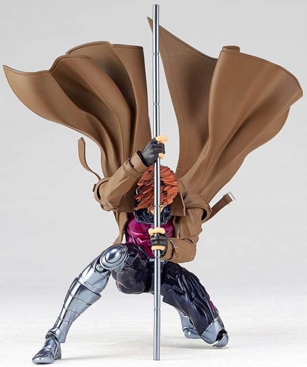 Gambit Thrusting Down Bo Staff Kaiyodo Revoltech Action Figure