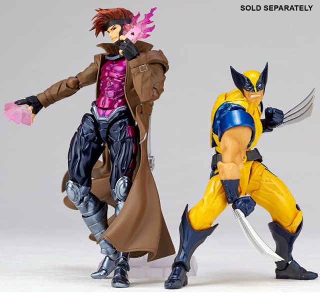 Kaiyodo Revoltech X-Men Gambit and Wolverine Figures Together