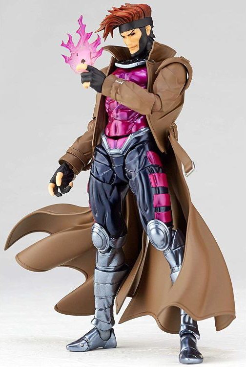 Revoltech Gambit Figure Holding Charged Card
