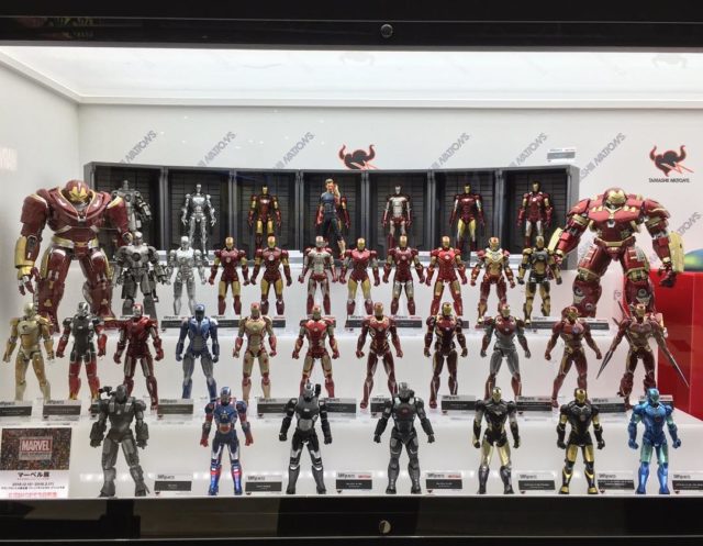 SH Figuarts Iron Man Hall of Armor Display Tokyo Comic Con 2018