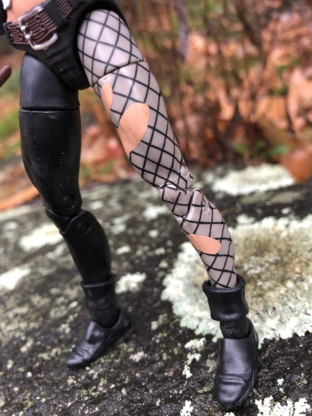 Close-Up of Fishnet Stockings on Typhoid Mary Legends 6" Figure