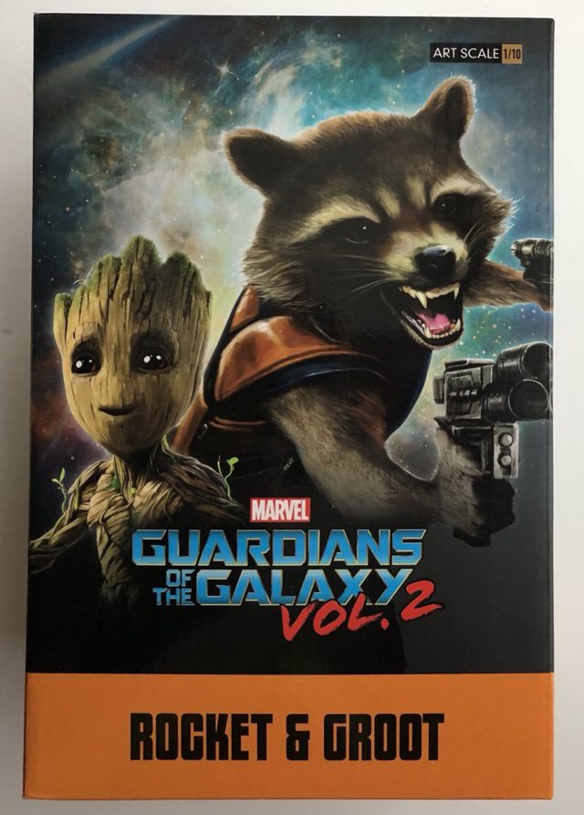 Box Front Guardians of the Galaxy Vol. 2 Iron Studios Rocket & Groot