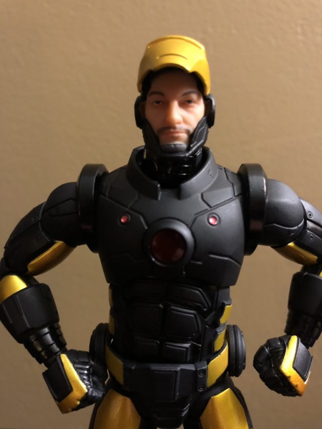 Tony Stark Head Under Magnetic Faceplate Mezco Iron Man Figure