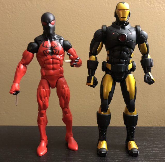 Size Comparison ONE:12 Collectve Iron Man with Marvel Legends Scarlet Spider