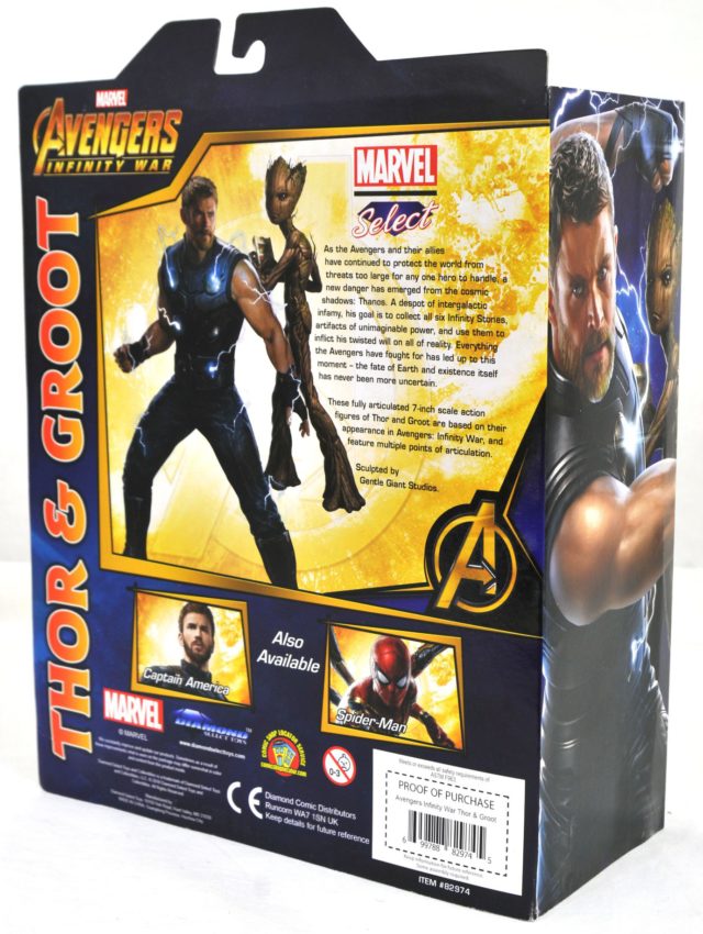 Infinity War Select Thor Groot Box Back DST 2019