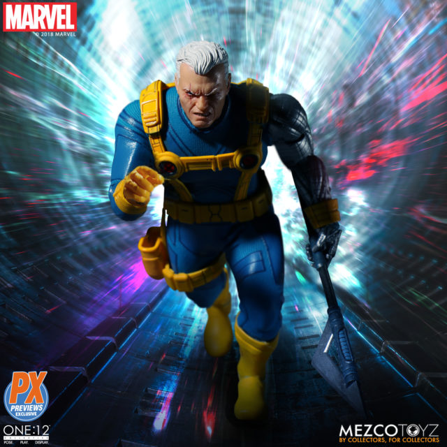 Marvel Mezco ONE 12 Collectible Cable Exclusive Variant Figure Running