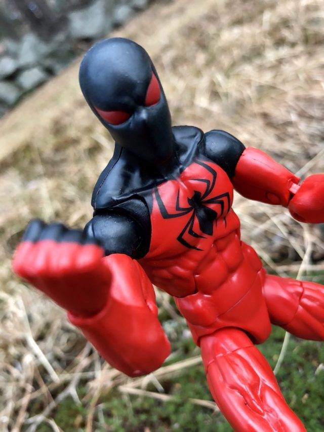 Close-Up of Marvel Legends Scarlet Spider Kaine Figure SPDR Series