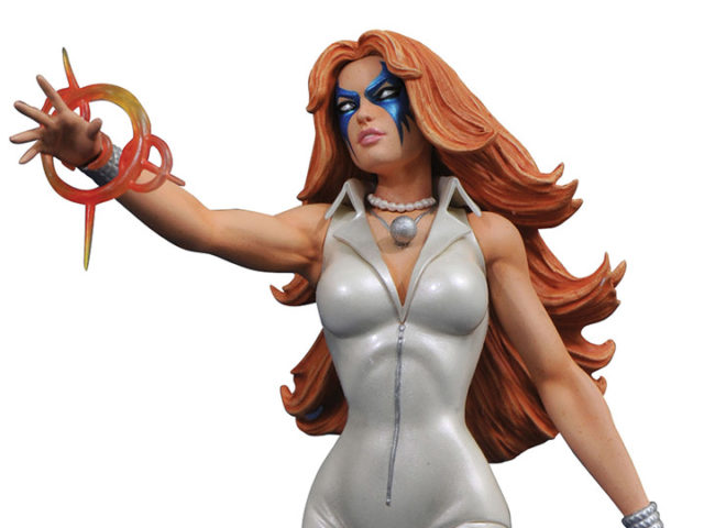 Close-Up of Diamond Select Dazzler Gallery Statue