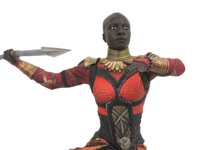 Close-Up of Okoye Diamond Select Marvel Gallery Statue