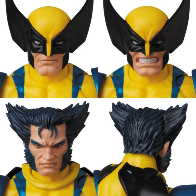 MAFEX Wolverine Heads Unmasked Masked Growling Interchangeable