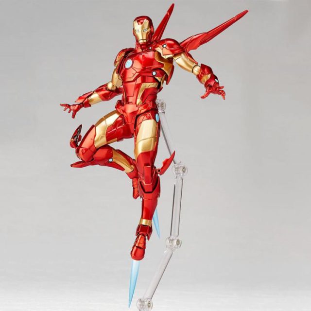 Revoltech Bleeding Edge Armor Iron Man Figure Flying