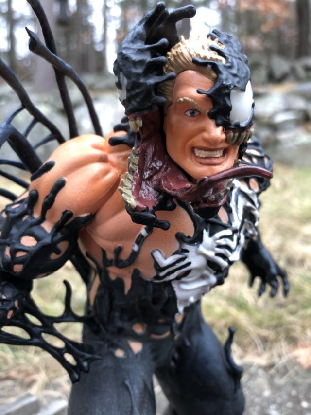 Close-Up of Diamond Select Venom Gallery Eddie Brock Head Portrait