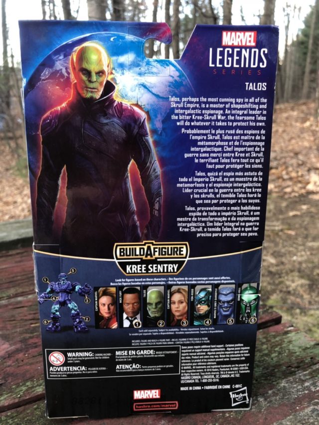 Box Back Talos Marvel Legends Captain Marvel Skrull Figure