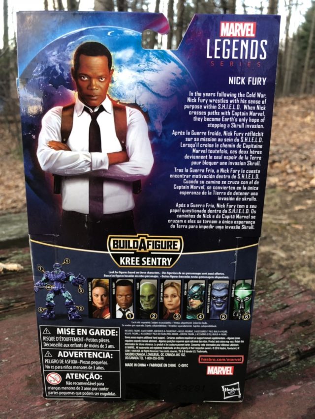 Box Back Captain Marvel Movie Nick Fury Legends Figure