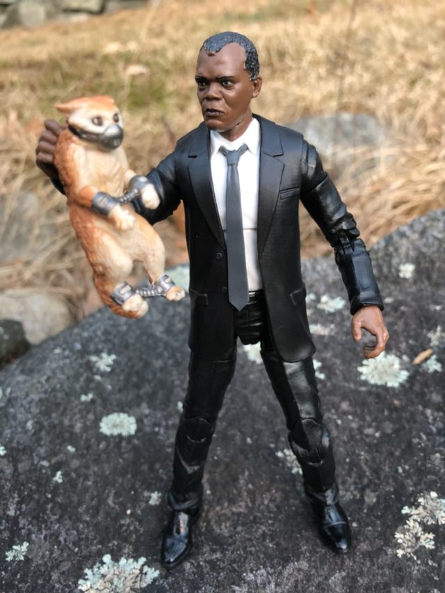 Marvel Legends Nick Fury Holding Goose the Cat Movie Figures