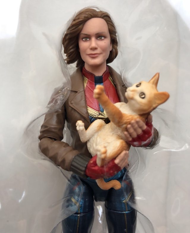 Marvel Legends Captain Marvel in Bomber Jacket Head Likeness Brie Larson