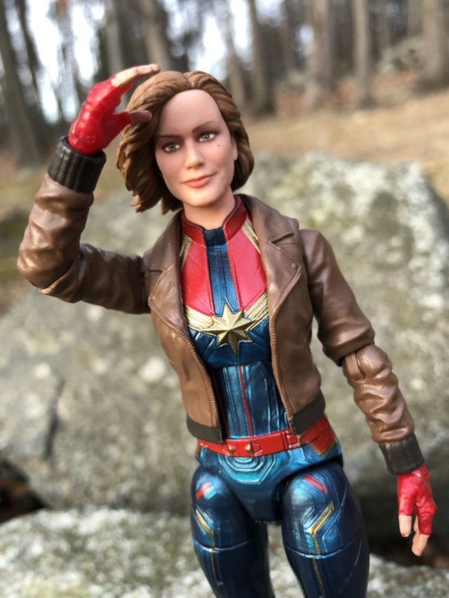 Captain Marvel Brie Larson Action Figure Saluting