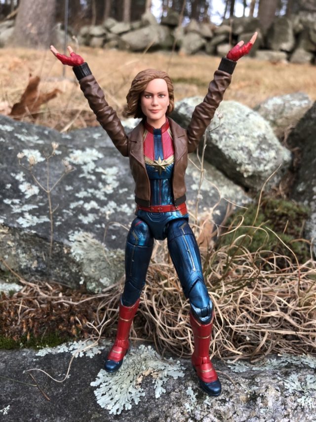 Hasbro Carol Danvers Captain Marvel Movie Figure with Hands in the Air