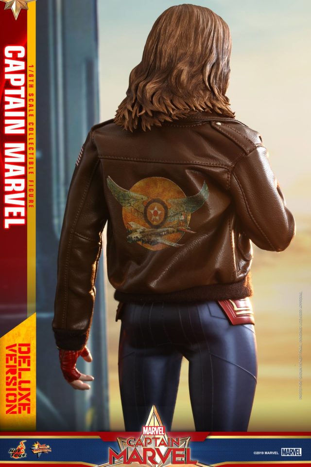 Back of Hot Toys Captain Marvel Bomber Jacket