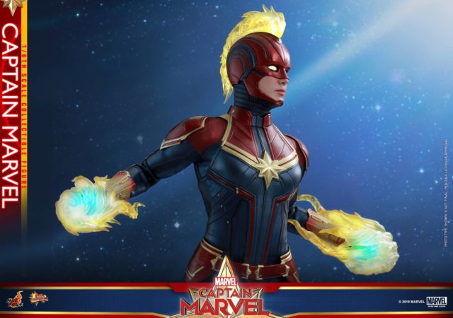 Captain Marvel Hot Toys Carol Danvers Figure Mohawk Side View