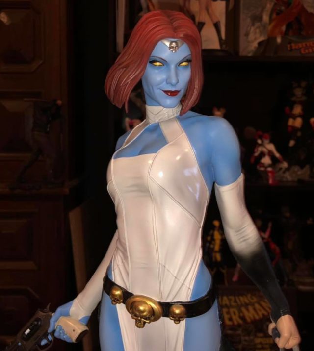 Close-Up of Mystique Sideshow Premium Format Statue