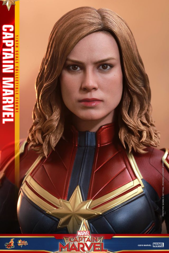 Hot Toys Brie Larson Portrait Likeness Captain Marvel Head Close-Up