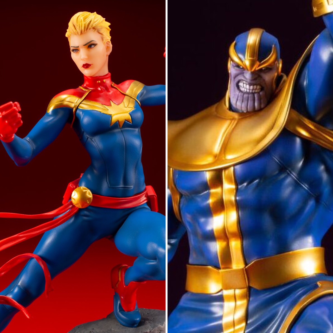 Kotobukiya Avengers ARTFX+ Thanos & Captain Marvel PVC Statues! - Marvel  Toy News