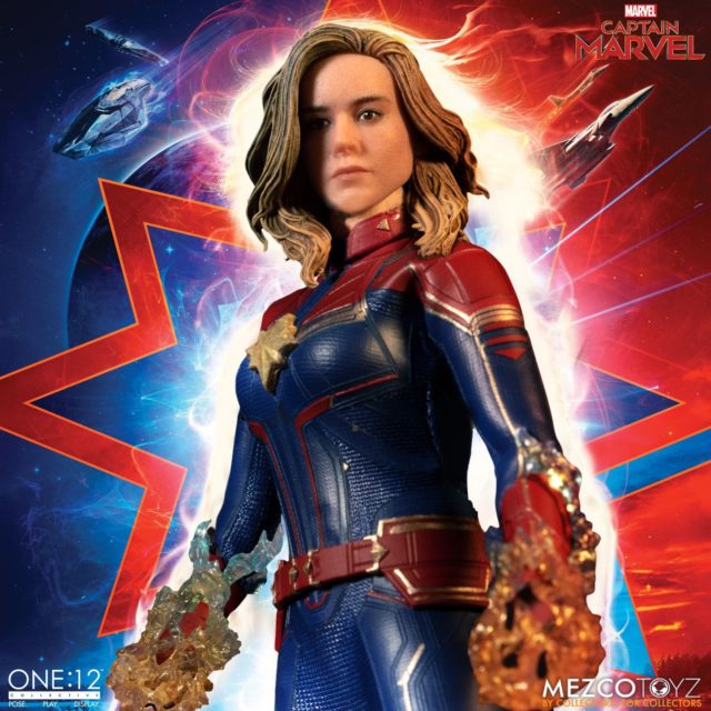 Mezco ONE12 Collective Captain Marvel Movie Figure with Energy Effects