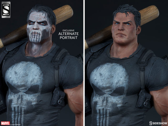 Sideshow Exclusive Punisher Skull War Paint Premium Format Figure EX Head