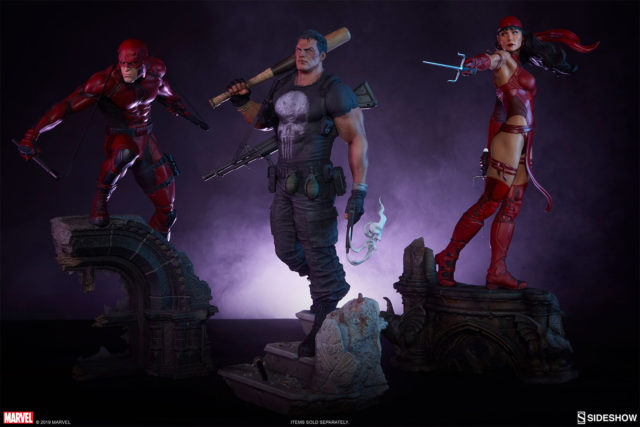 Sideshow Punisher Premium Format Figure with Daredevil and Elektra