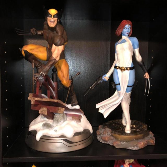 Size Comparison of Sideshow Exclusive Mystique Premium Format Figure with Wolverine