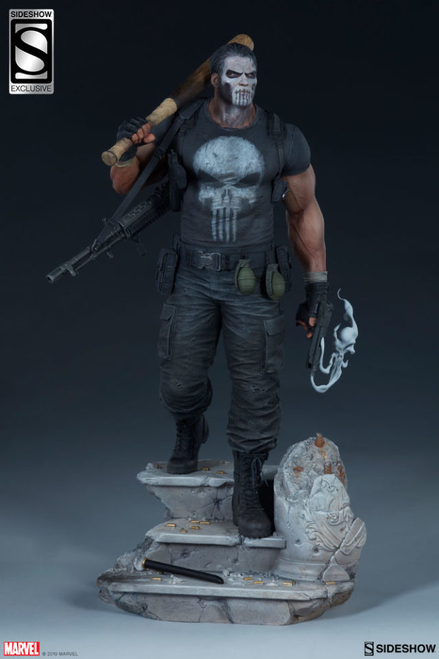 Skull Face Paint Punisher Premium Format Statue Sideshow Collectibles Exclusive