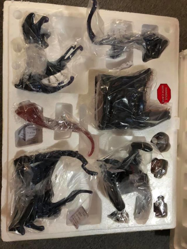 Unassembled Pieces of Sideshow Miles Morales Spider-Man PFF