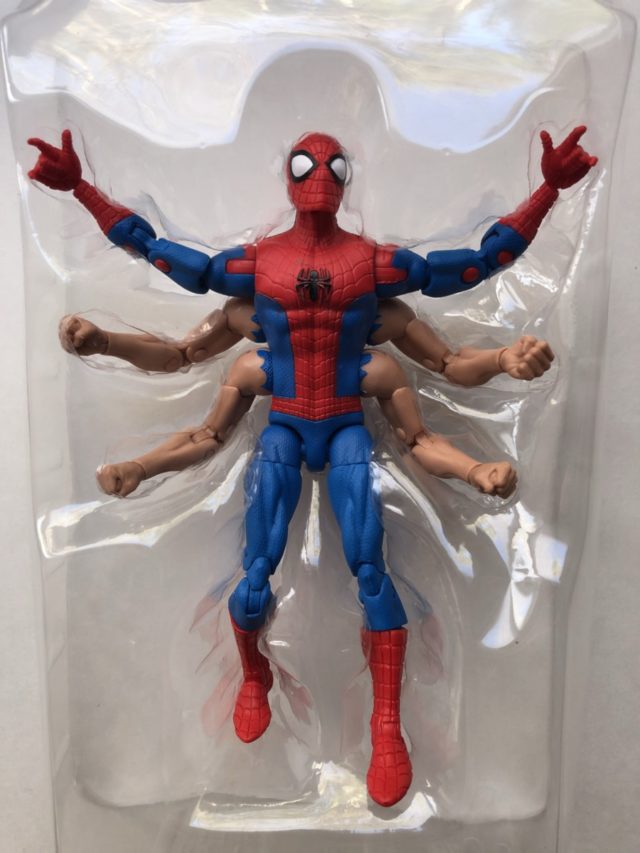 Marvel Legends Six Armed Spider-Man Figure in Bubble Packaging
