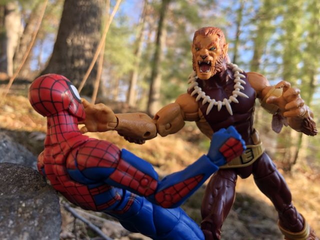 Spider-Man Legends Puma Six Inch Figure vs Spidey