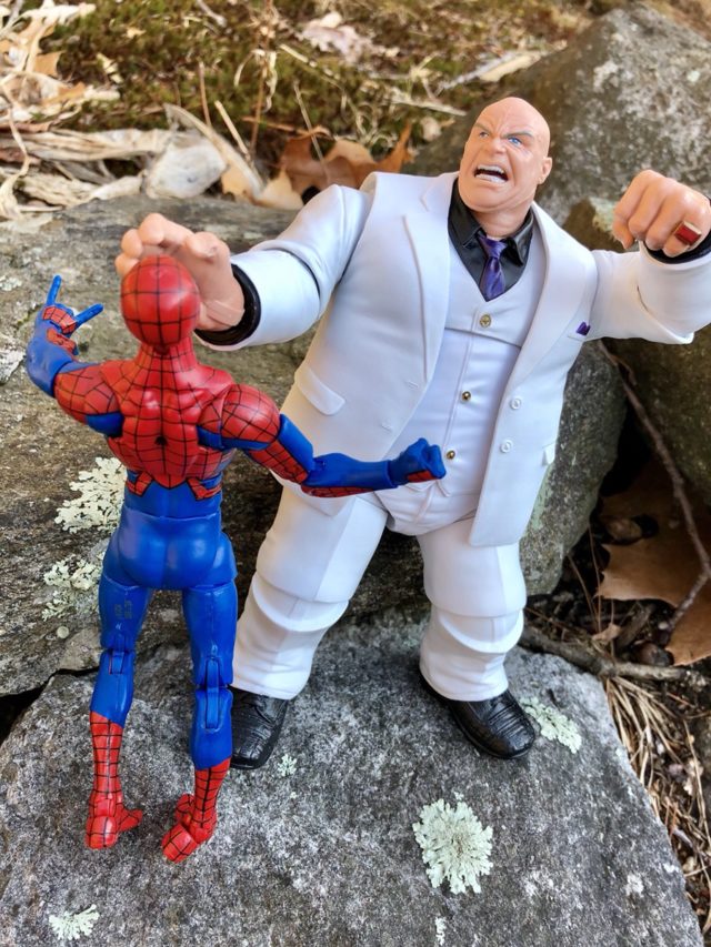 Marvel Legends Kingpin Action Figure Punching Spider-Man