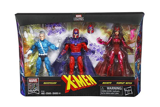 Amazon Exclusive Marvel Legends X-Men Three Pack Packaged Magneto Quicksilver Scarlet Witch