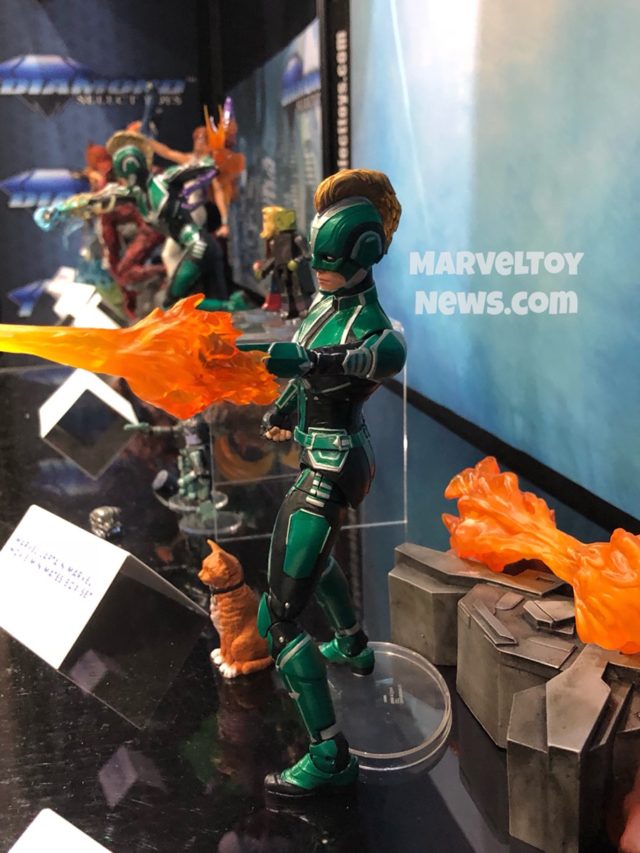 Side View of New York Toy Fair Marvel Select Action Figures Captain Marvel