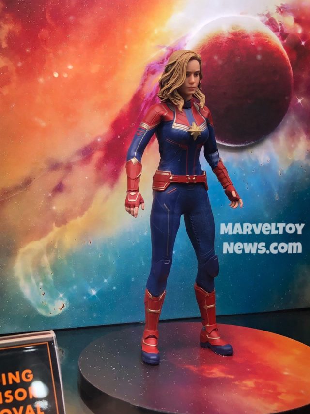 Side View of Captain Marvel Mezco Movie Figure