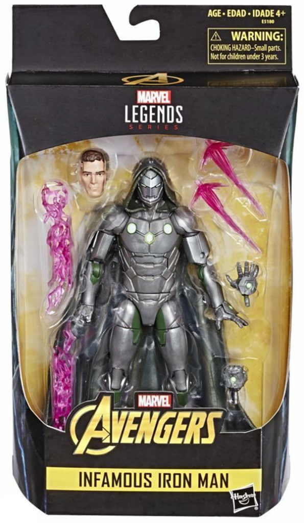 Avengers Marvel Legends Doctor Doom Infamous Iron Man Figure Packaged